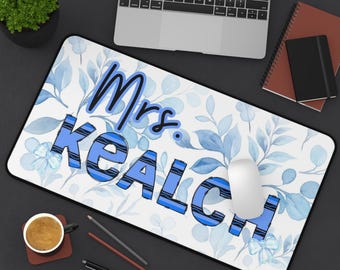 Decorative Teacher's Desk Gifts, Floral desk mat mouse pad, Desk Mat for teachers, Classroom Desk Gift, Teacher Accessories Gift