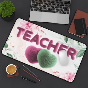 Teacher Desk Mat, Cute Classroom Decor, Back to School Desk Protector, Teacher Desk Pad, School Office Accessories, Teacher Appreciation