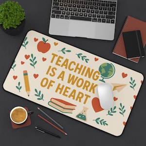 Tappetino da scrivania per insegnanti motivazionale, affermazioni quotidiane, accessori per ufficio, regalo di ringraziamento per gli insegnanti, regalo per il ritorno a scuola, tappetino per mouse per notebook
