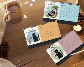 Leraar bureau 2026 kattenkalender, grappige kat leraar kantoorkalender, aangepaste naam 2026 kalender, kitten leraar kantoordecor voor kattenliefhebbers