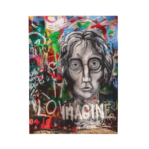 John Lennon Plüsch Decke