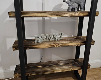 rustic minimalist shelving unit / bookshelf