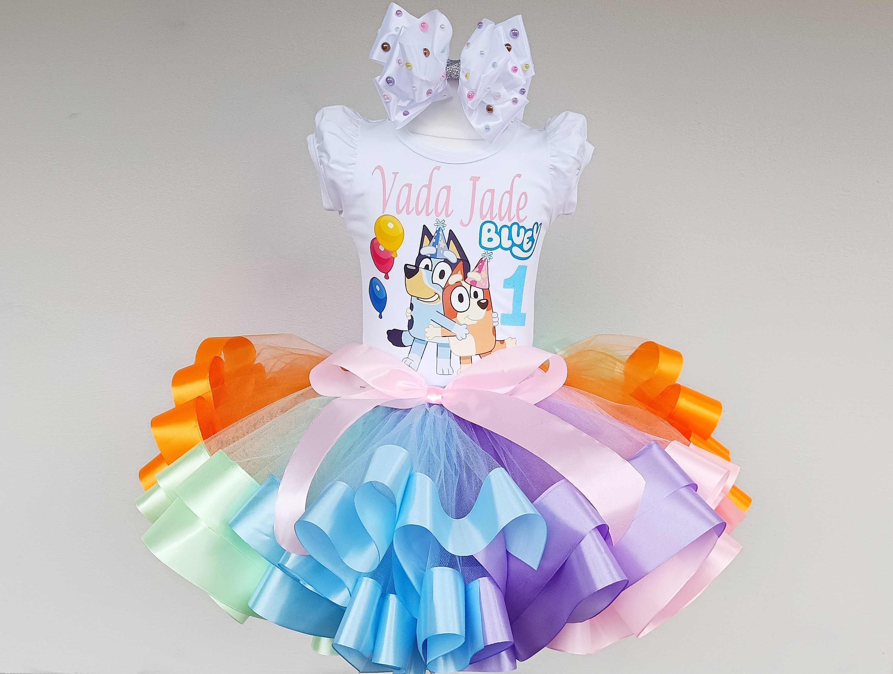 Blue Dog Tutu Set