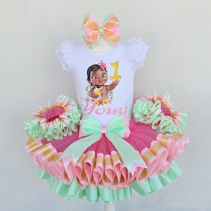 Moana Birthday Tutu Outfit: Personalized Hawaiian Princess Set