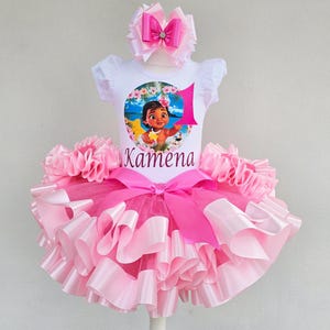 Moana Birthday Tutu Outfit: Hawaiian Princess Set