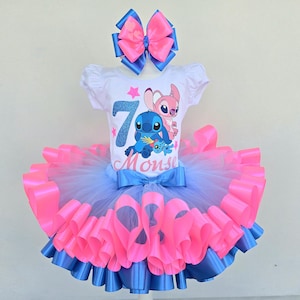 Stitch & Angel Birthday Tutu Outfit: Custom Party Costume