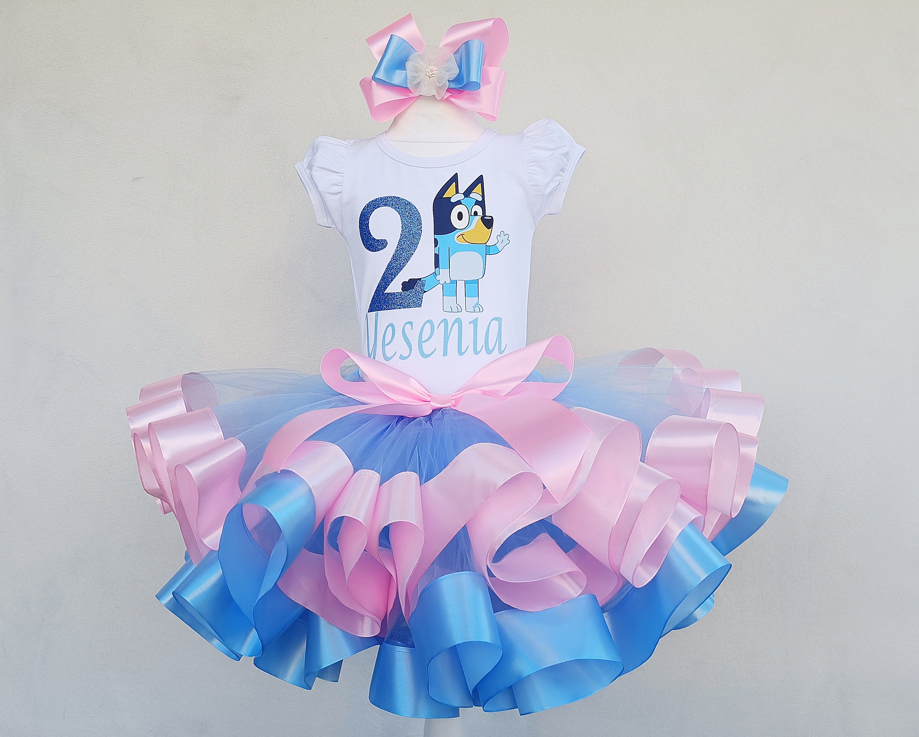 Blue Dog Tutu Set
