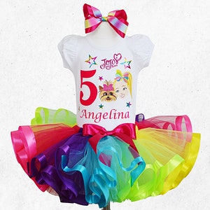 Jojo siwa embellished short cold shop shoulder sleeve tutu dress girls