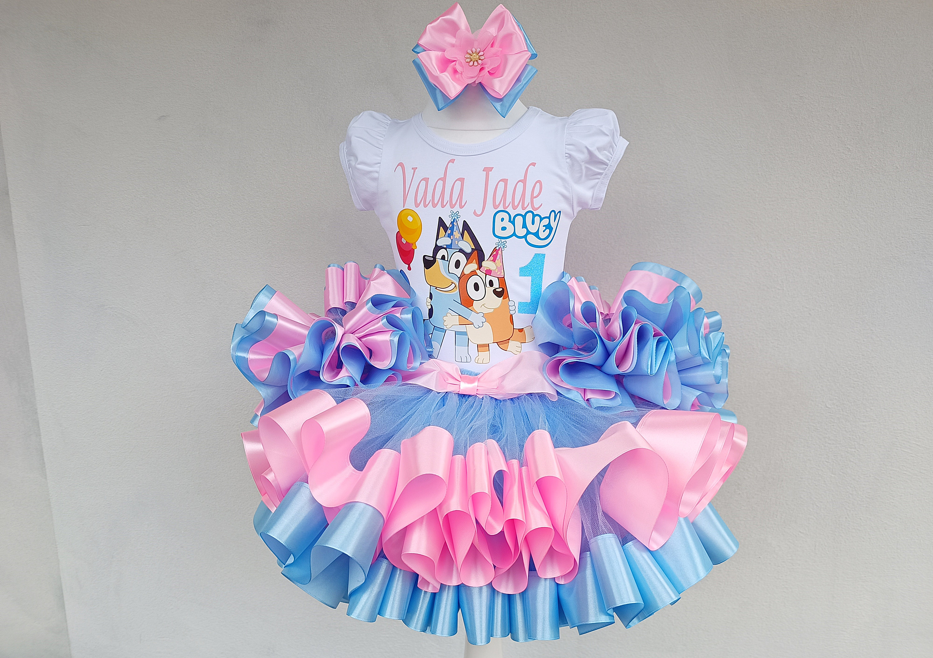 Blue Dog Tutu Set