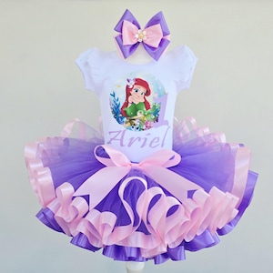 Mermaid Birthday Tutu Outfit: Personalized Ariel Party Set