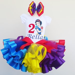 Snow White Birthday Tutu Outfit: Custom Princess Set