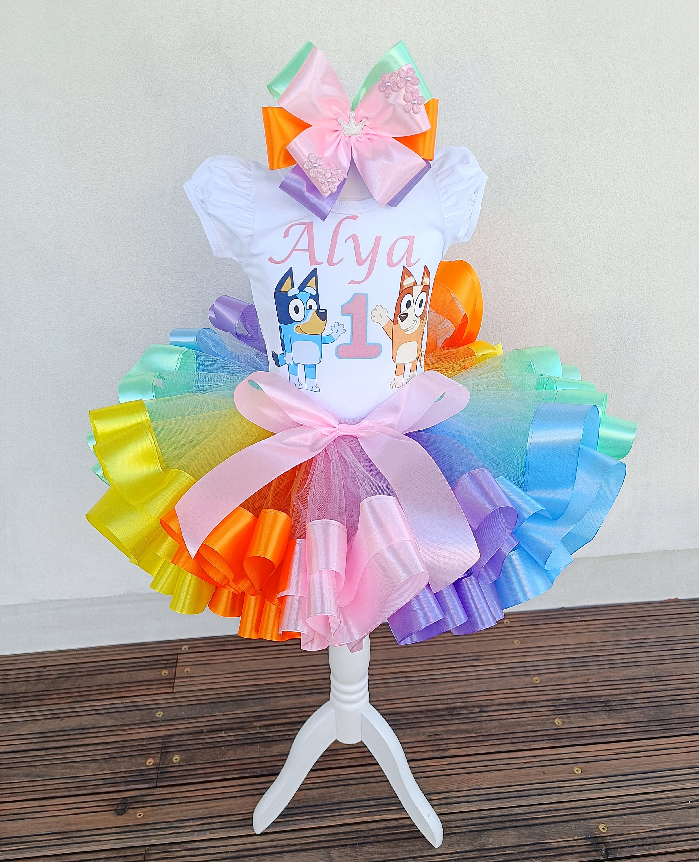 Blue Dog Tutu Set