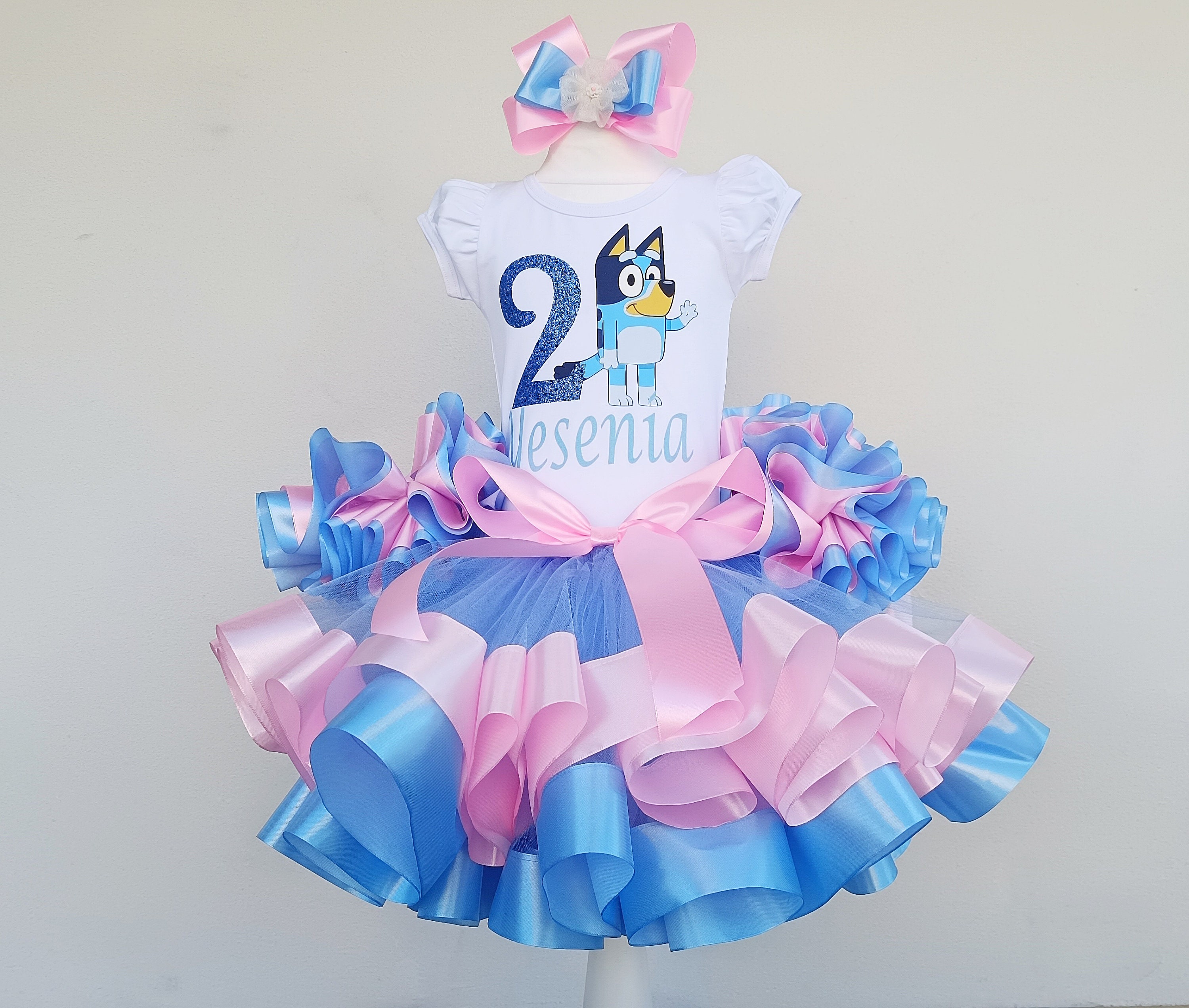 Blue Dog Tutu Set