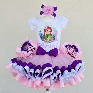 Mermaid Birthday Tutu Outfit: Personalized Ariel Party Set