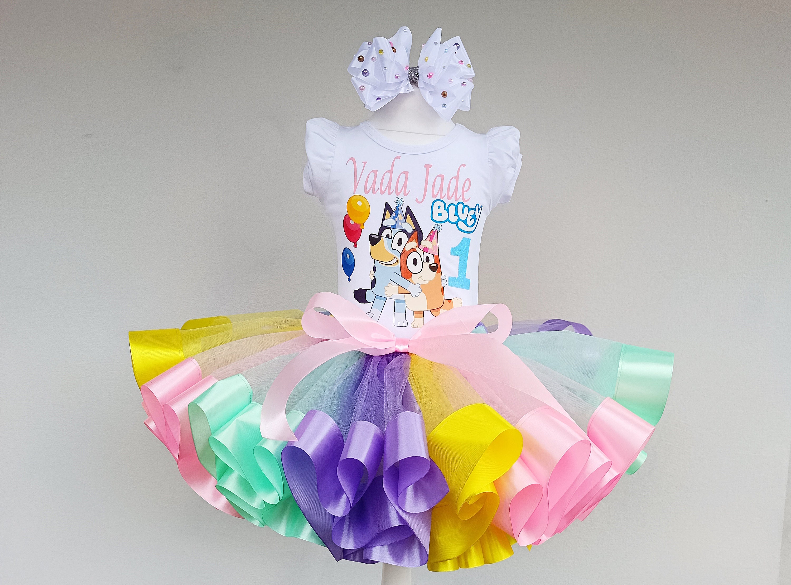 Blue Dog Tutu Set