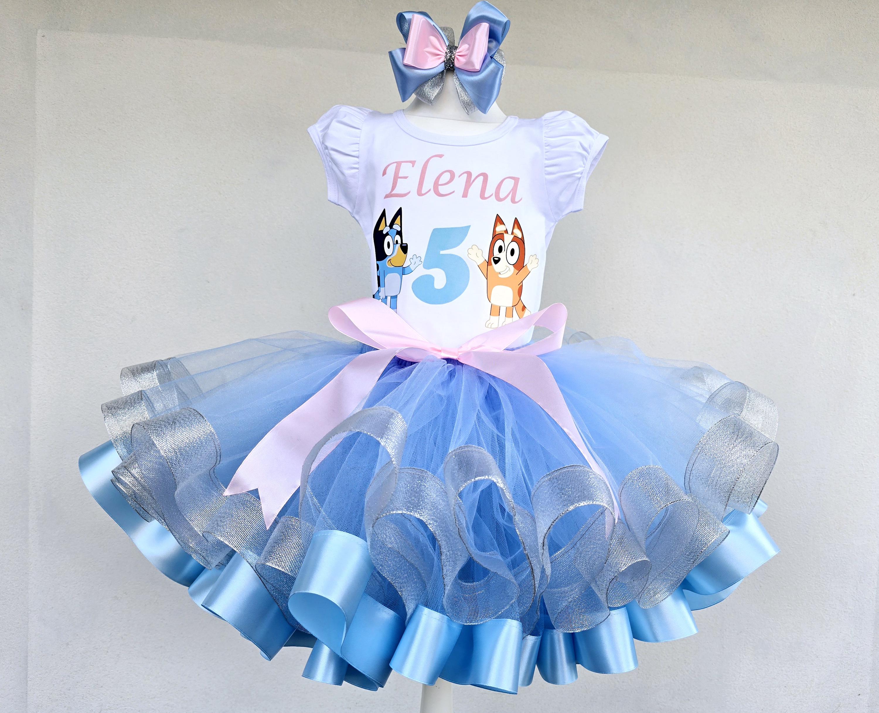 Blue Dog Tutu Set