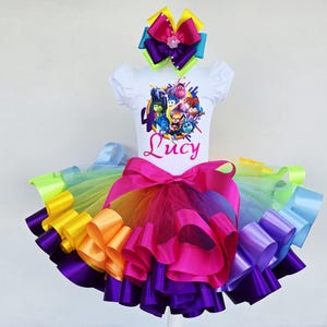 Inside Out 2 birthday party tutu costume, Emotions Baby girl Custom birthday outfit