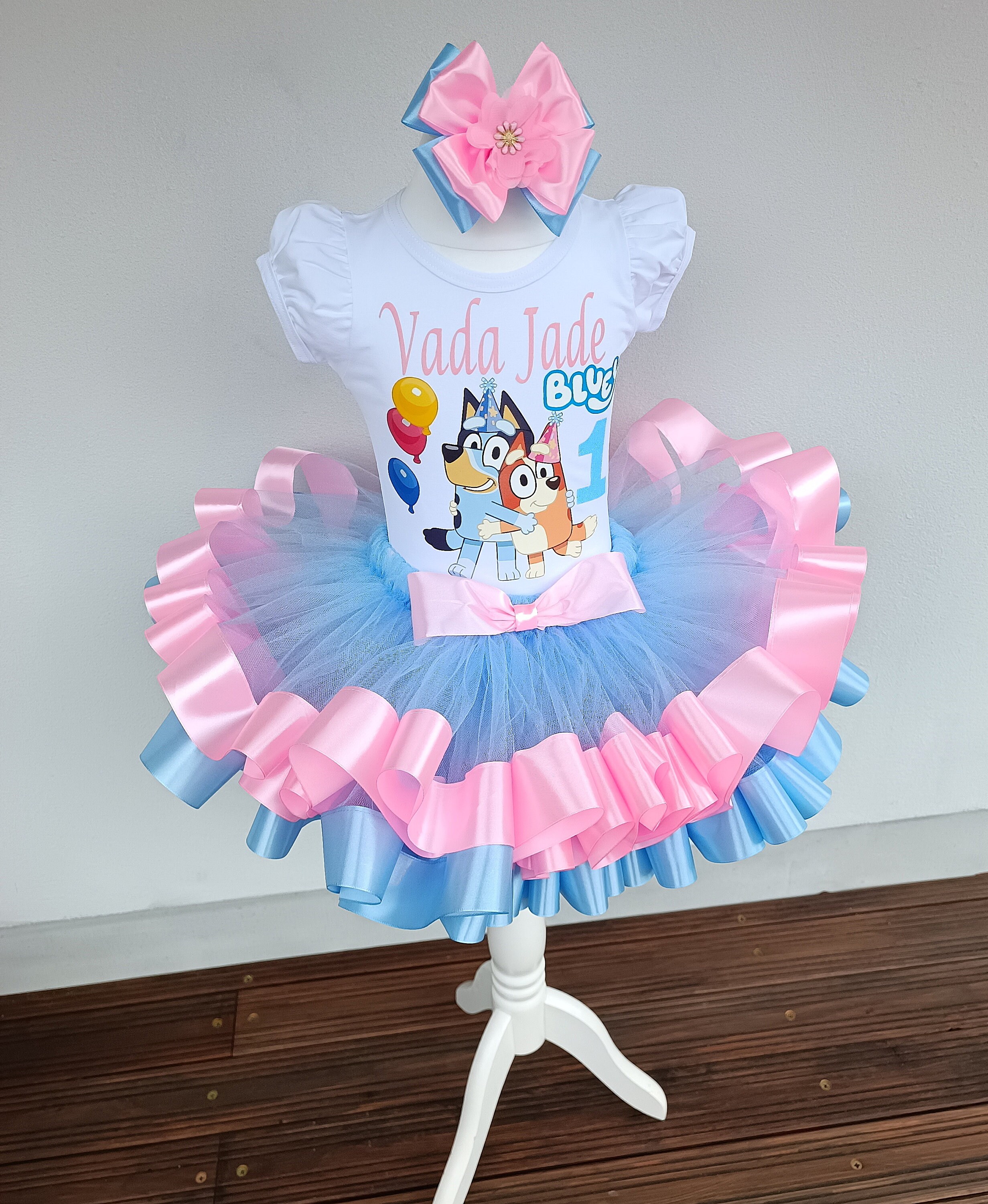 Blue Dog Tutu Set