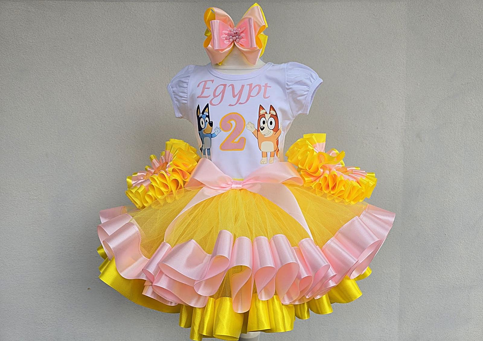 Blue Dog Tutu Set