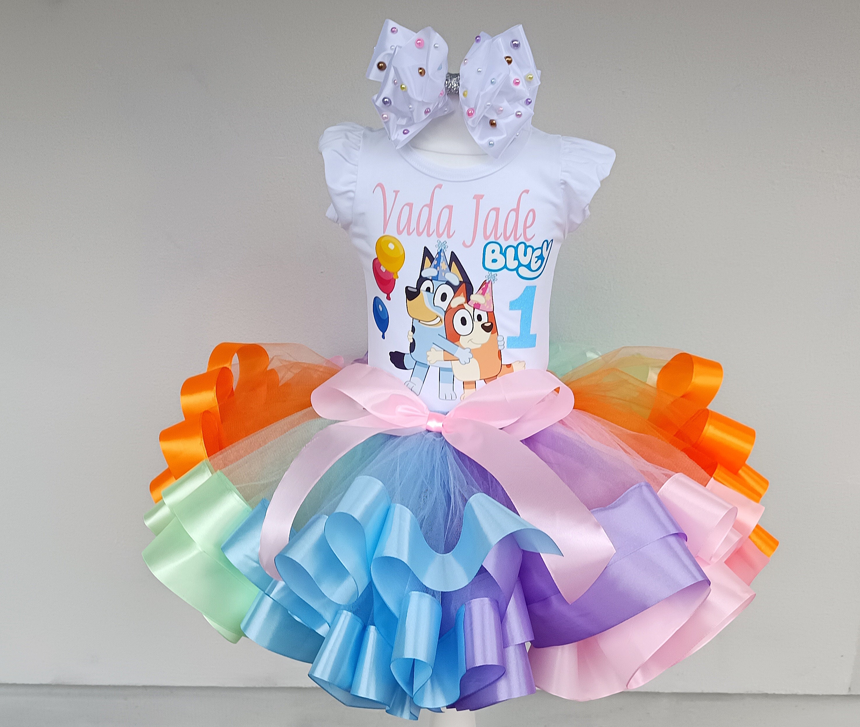 Blue Dog Tutu Set