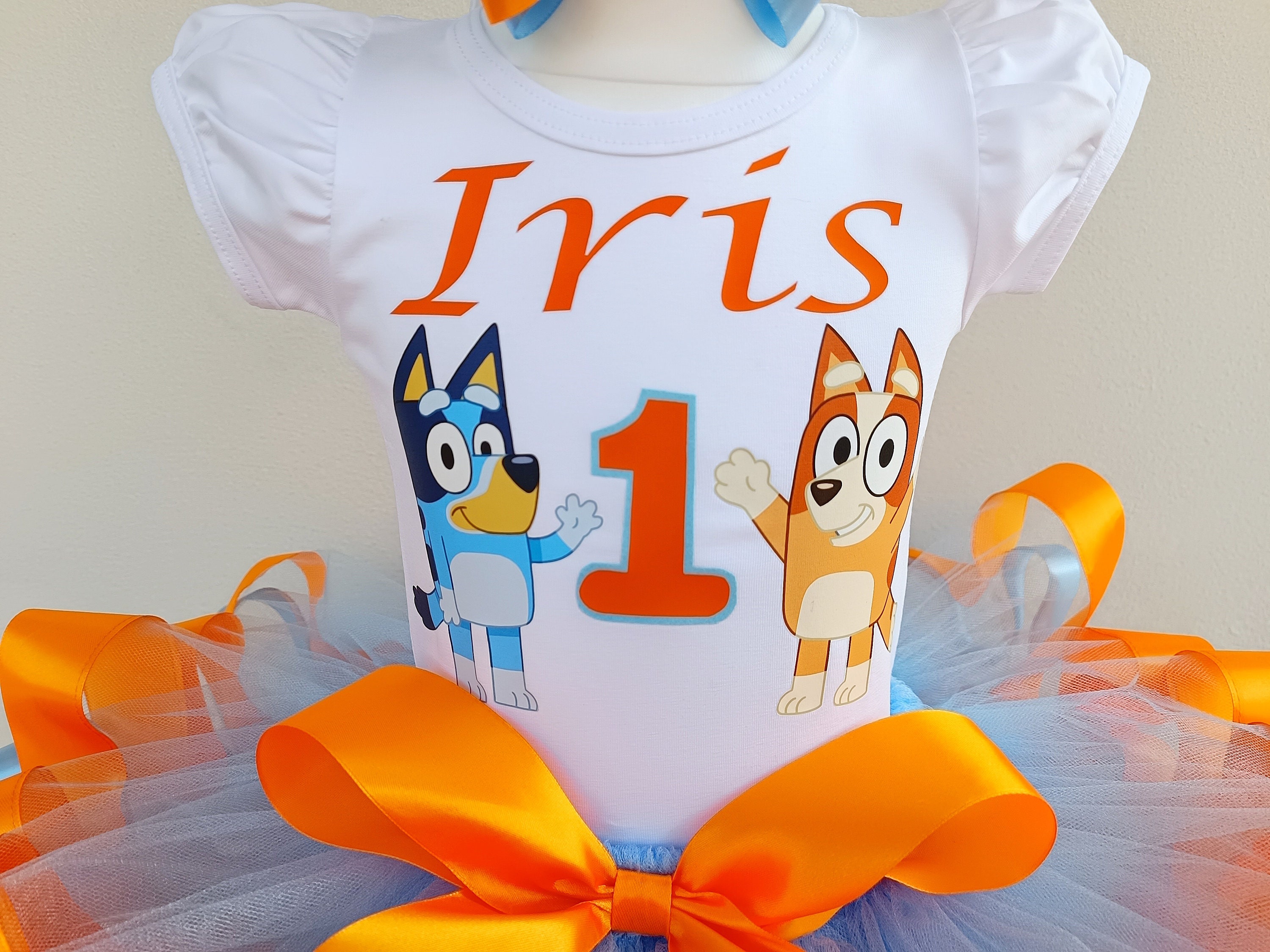 Blue Dog Tutu Set