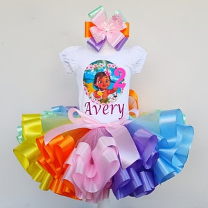 Moana Birthday Tutu Outfit: Hawaiian Princess Baby Girl Set