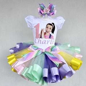 Baby Girl Birthday Tutu Outfit: Personalized Bodysuit & Headband