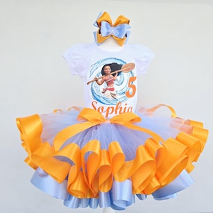Moana Birthday Tutu Outfit: Personalized Hawaiian Princess Set