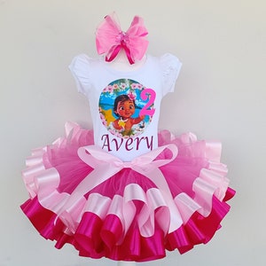 Baby Moana Birthday Tutu Outfit: Personalized Hawaiian Princess Set