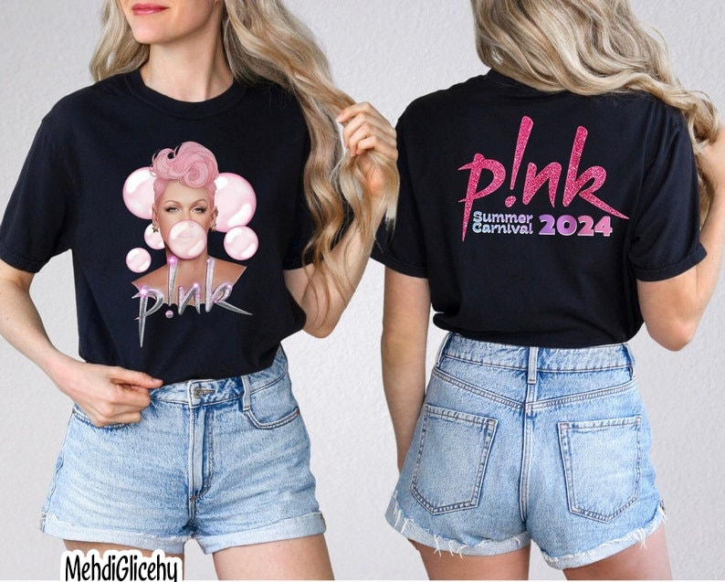 P!nk Pink Singer Summer Carnival 2024 Tour Shirt, Pink Fan Lovers Shirt