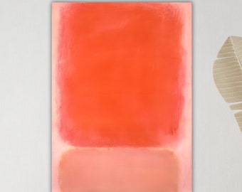 Red and Pink Minimalist Canvas, Mark Rothko Artwork, Contemporary Wall Decor, Modern Home Decor