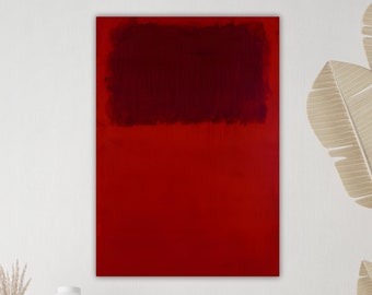 Mark Rothko Black Red Canvas Art, Modern Abstract Wall Decor, Red Black Artwork, Red and Black Painting, Contemporary Art