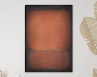 Brown Beige Modern Art Print, Abstract Rothko Style Canvas, Minimalist Wall Decor, Contemporary Painting