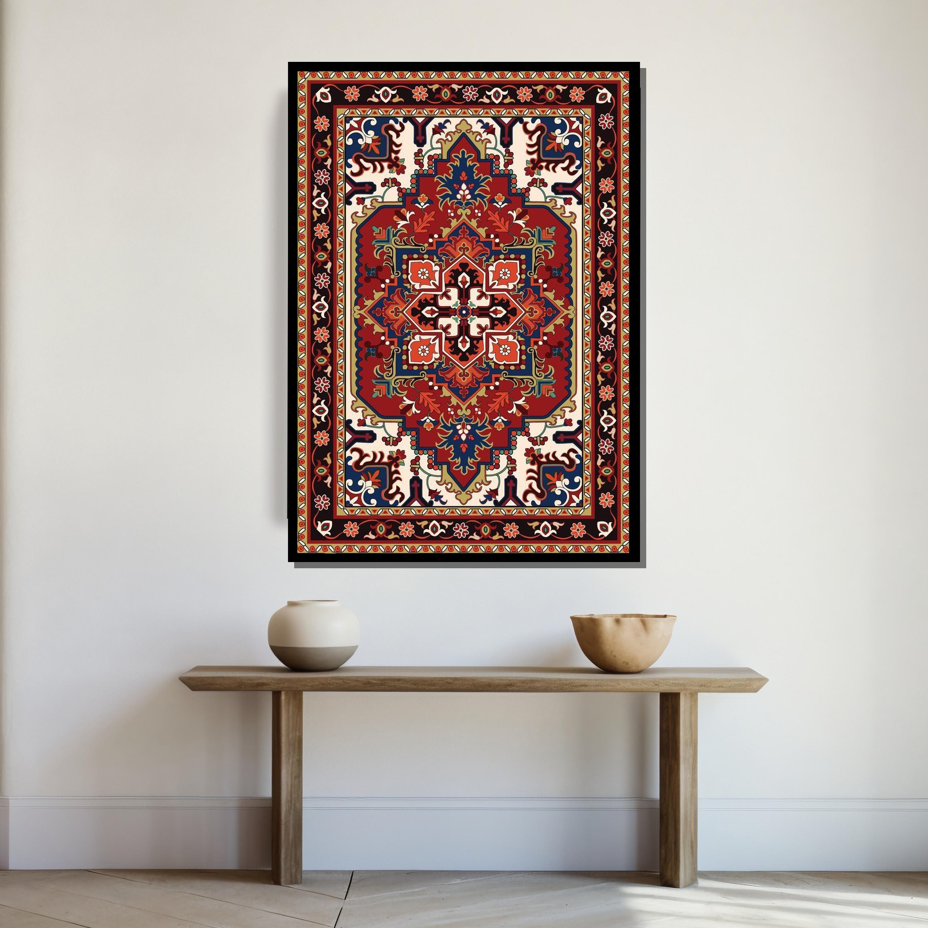 Traditional Persian Style Rug Print, Oriental Carpet Wall Art