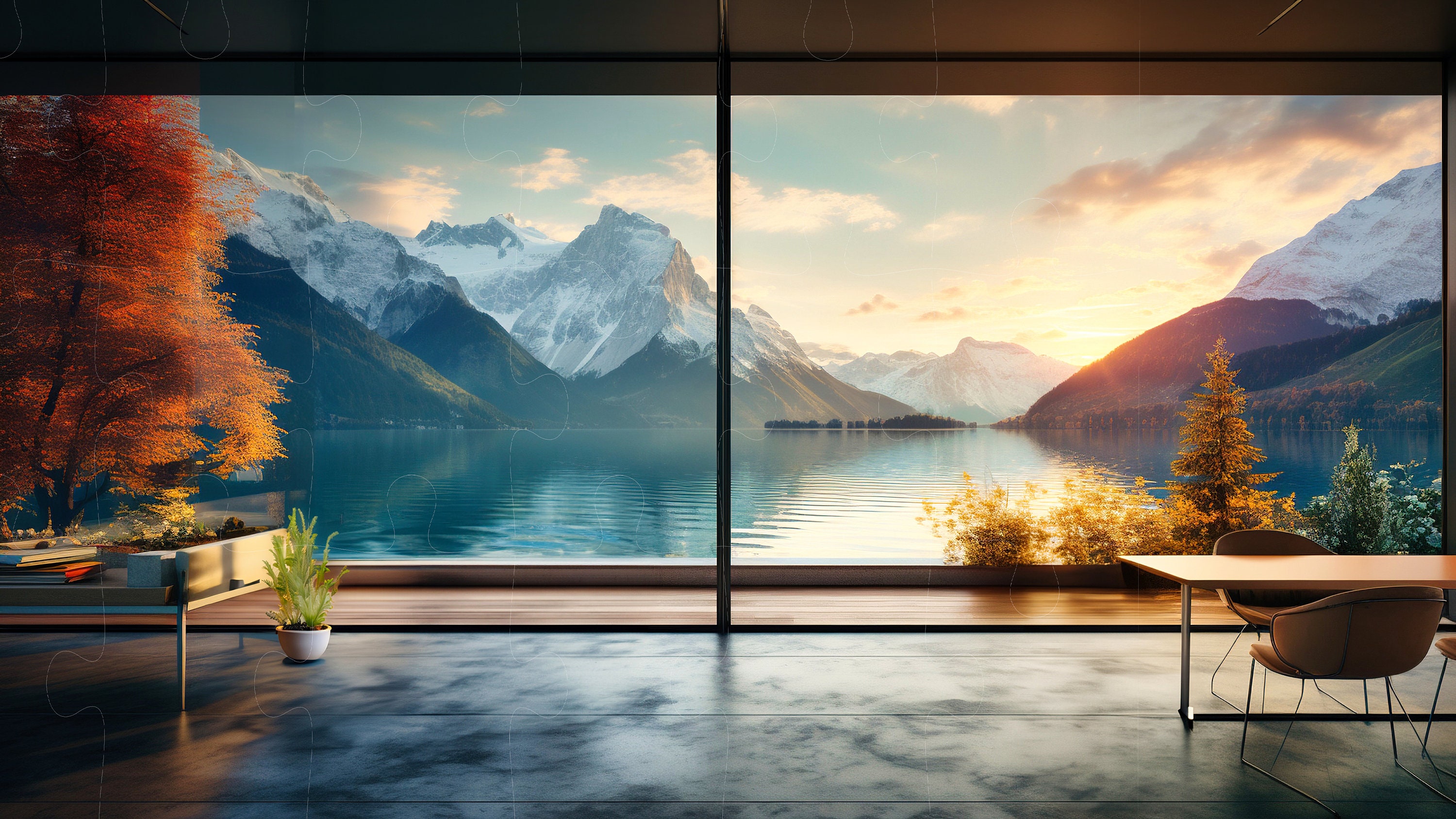 4K Scenic Zoom Virtual Background Backdrop Office Background 