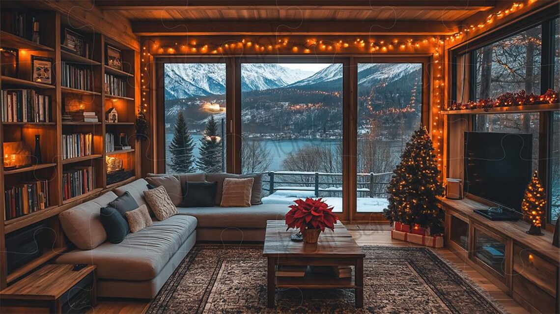 4K Zoom Christmas Virtual Background, Scenic Backdrop for Zoom ...