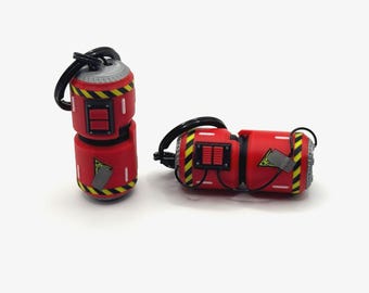 Satisfactory-Inspired Nobelisk Keychain – With or Without Wires – FICSIT Approved EDC