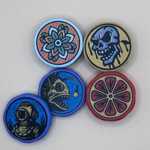 Round Magnetic Fidget Slider Coin – Unique Designs | Pocket-Sized Fidget Toy