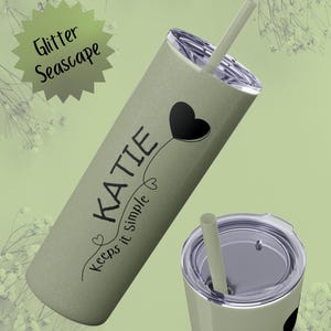 Personalized &quot;Keep It Simple&quot; Stainless Tumbler with Name, 12-Step Recovery Gift, Sobriety Birthday, Christmas, Sponsor or Sponsee Gift
