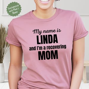 Funny T-shirt for Mom, Personalized Mom Tee, Custom T-shirt with Mom&#39;s Name, Gag Gift for Mom, Humorous Birthday Gift for Mom from Kids