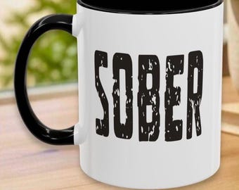 Taza personalizada de sobriedad de 12 pasos / Taza de recuperación personalizada con nombre / Regalo para padrino/madrina, ahijado/a, cumpleaños / Taza para reuniones de AA