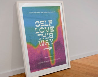 Self Love Retro Trendy Art 70s Digital Download