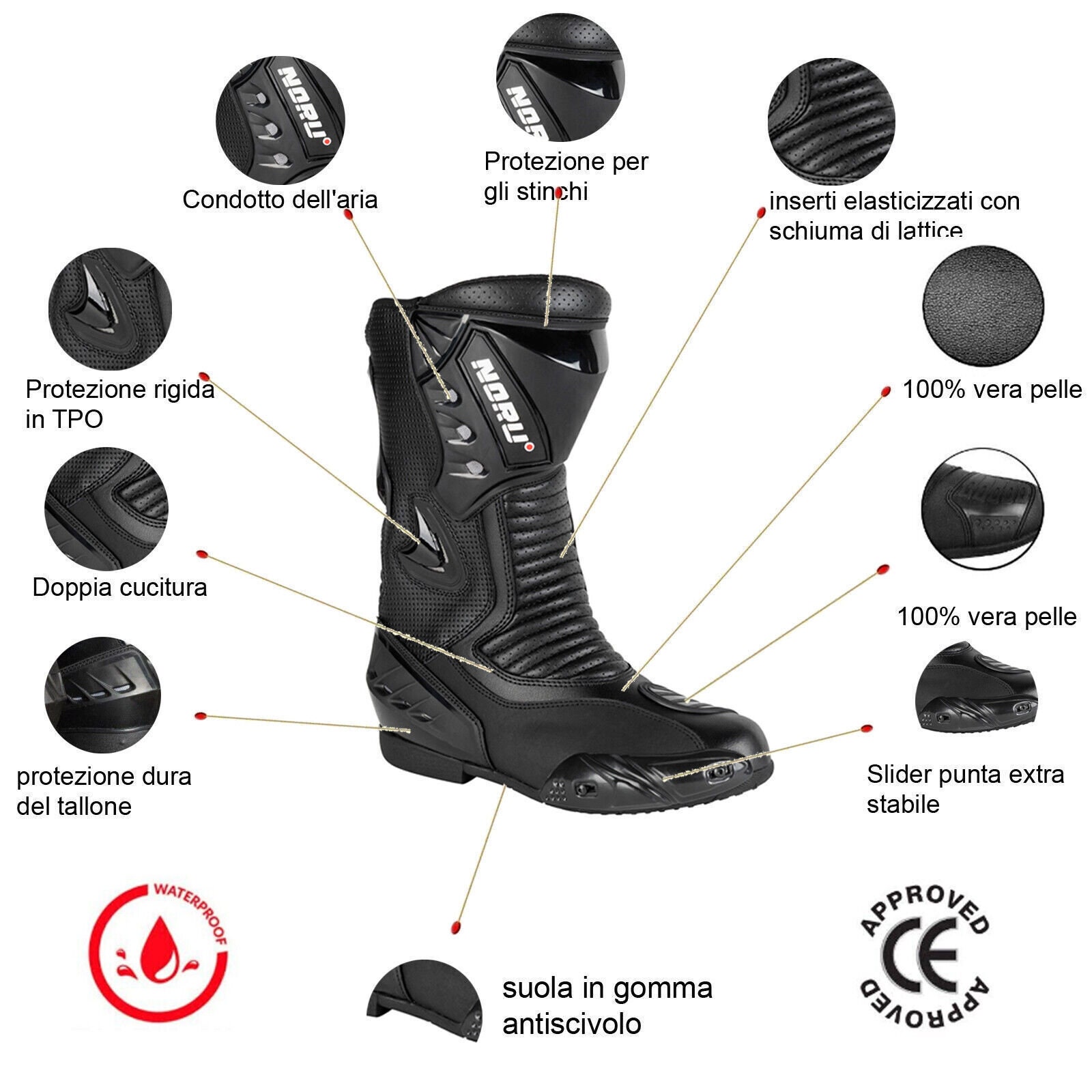 Stivali biker deals uomo