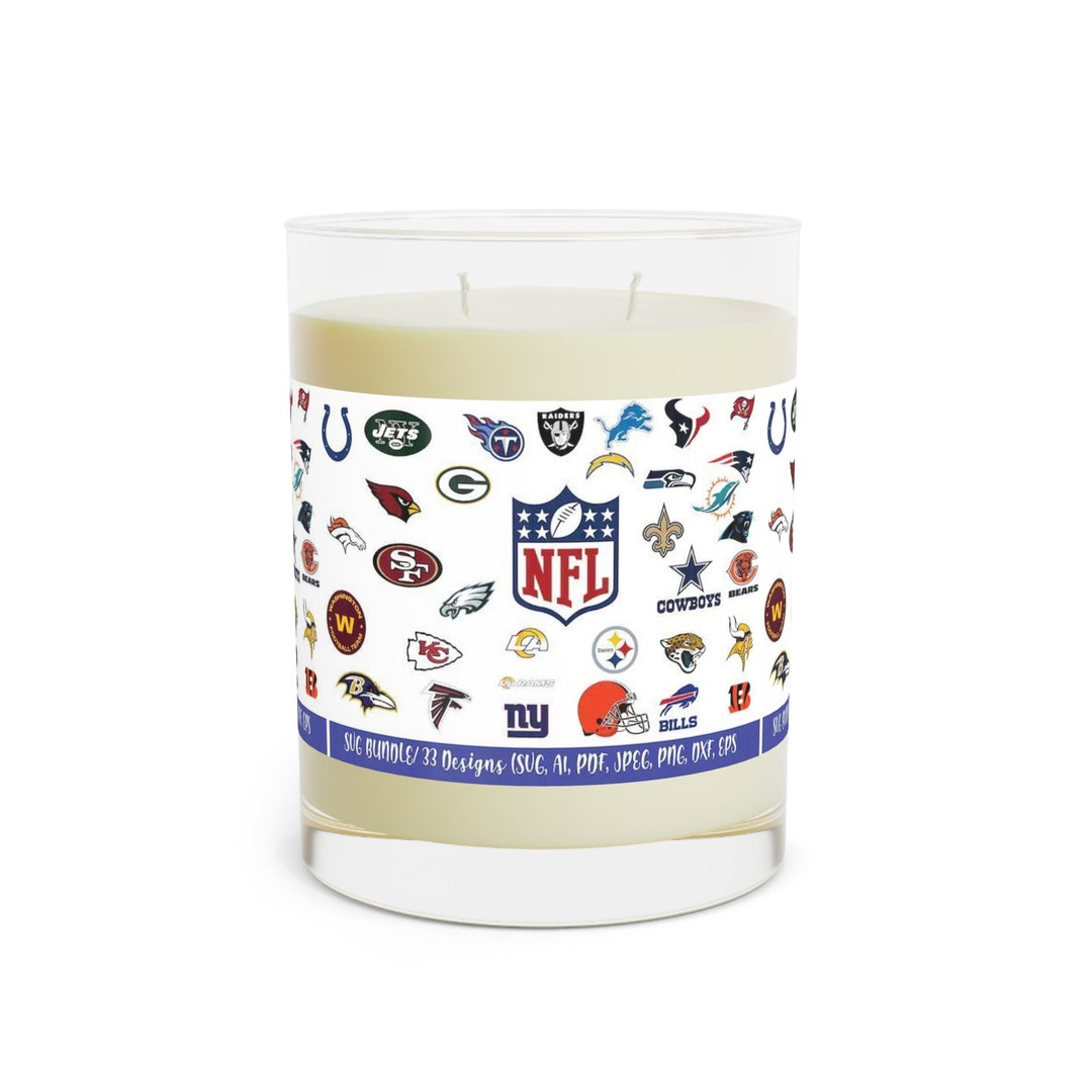 NFL Teams Scented Candle Full Glass, 11oz Etsy