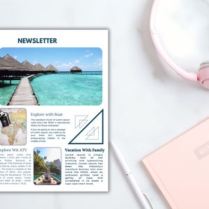 Editable Simple Newsletter Template, DIY Newsletter Layout, Creative ...