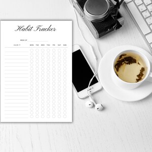 DIY Intentional Habit Tracker,   One Page Tracker, Habit Tracker, Daily Tracker, Routine Tracker, Habit Challenge