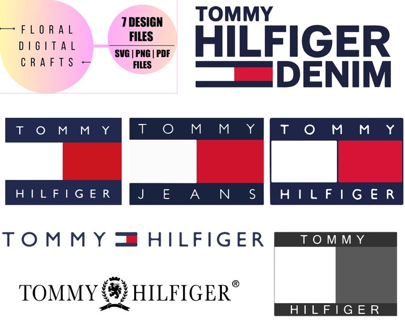 Tommy Hilfiger Logo, Svg Png Sticker Print Pdf, Tshirt, Shirt, Hoodie