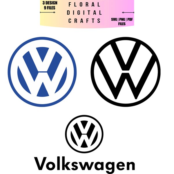 Volkswagen LOGO VW, Svg Png Sticker Print Pdf, Tshirt, Shirt, Hoodie, Cupa, Stickers, Digital Prints, Cricut for svg files, Digital File