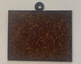 Metal rectangle blank to make a tag, lable, ornament, add a picture