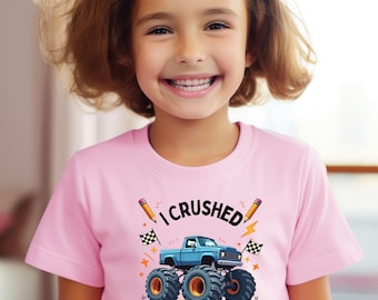 Camiseta de 100 días de escuela / Camiseta o sudadera con el monstruo "I Crushed 100 Days" / Camiseta de hito escolar para niños y adultos / Idea de regalo para maestros